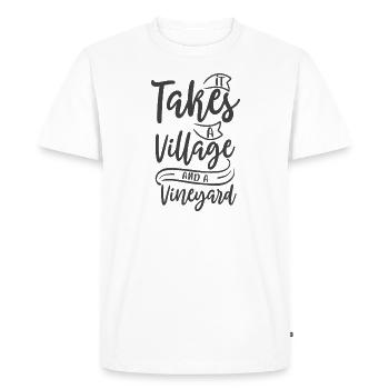 Village and vineyard - Men's Premium Organic T-Shirt - white - Front - Nico (187cm)