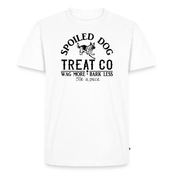 Spoiled Dog Treats Co - Men's Premium Organic T-Shirt - white - Front - Nico (187cm)