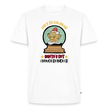 Les vilains rennes de Noël du Père Noël - T-shirt Premium bio Homme - blanc - Devant - Nico (187cm)