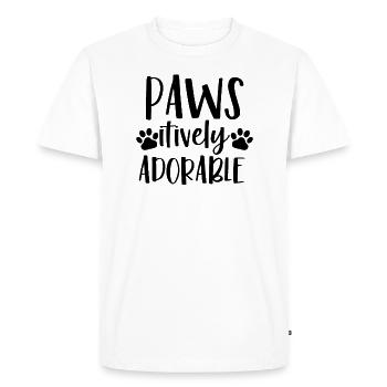 Pawsitively Admirable - Men's Premium Organic T-Shirt - white - Front - Nico (187cm)