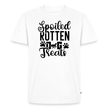 Pampered spoiled dog treats - Men's Premium Organic T-Shirt - white - Front - Nico (187cm)