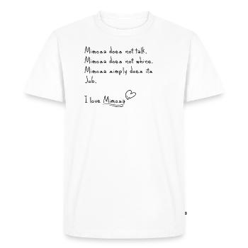 J’adore le Mimosa - T-shirt Premium bio Homme - blanc - Devant - Nico (187cm)