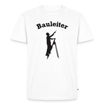 Site Manager Stepladder Construction Site Construction Site Manager - Men's Premium Organic T-Shirt - white - Front - Nico (187cm)