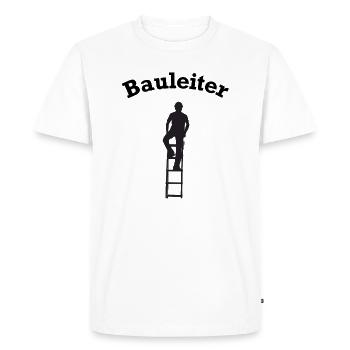 Gestionnaire de construction Chantier de construction Chantiers Drôle - T-shirt Premium bio Homme - blanc - Devant - Nico (187cm)