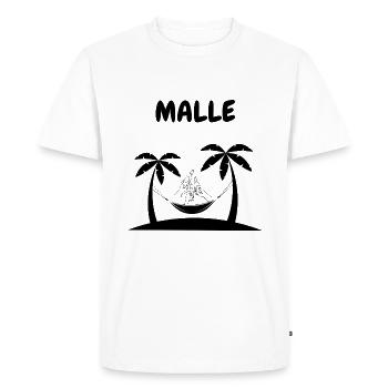 Malle - Men's Premium Organic T-Shirt - white - Front - Nico (187cm)