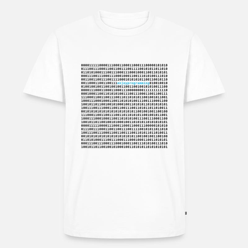 enjoy progamming computer - Männer Premium Bio T-Shirt - Weiß