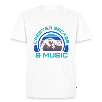 Notes de musique Crested Geckos Musician Clef - T-shirt Premium bio Homme - blanc - Devant - Nico (187cm)