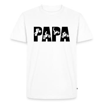 Motocross papa père Motorcross moto cadeau - T-shirt Premium bio Homme - blanc - Devant - Nico (187cm)