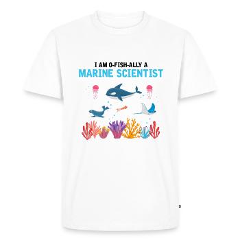 Scientifique marin officiel Biologiste marin - T-shirt Premium bio Homme - blanc - Devant - Nico (187cm)