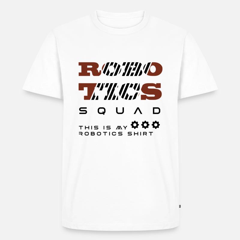 Robotics Squad Robotertechnik Mechanik - Männer Premium Bio T-Shirt - Weiß