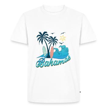 Bahamas vacances plage soleil - T-shirt Premium bio Homme - blanc - Devant - Nico (187cm)