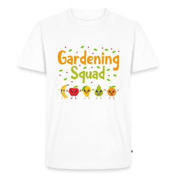 Jardinier mignon, amateur de légumes, amoureux de - T-shirt Premium bio Homme - blanc - Devant - Nico (187cm)