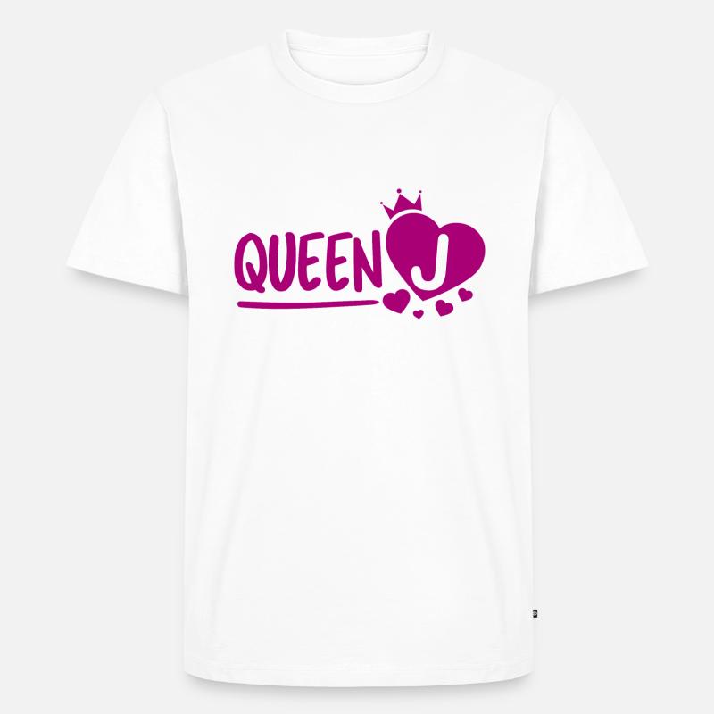 Queen J - Männer Premium Bio T-Shirt - Weiß