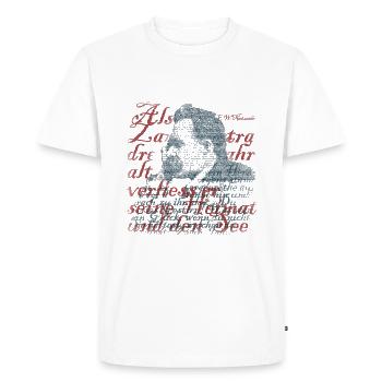 FW Nietzsche Typography - Men's Premium Organic T-Shirt - white - Front - Nico (187cm)