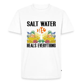 Plongeurs en eau salée Plongée Biologiste marin Sea Ozea - T-shirt Premium bio Homme - blanc - Devant - Nico (187cm)