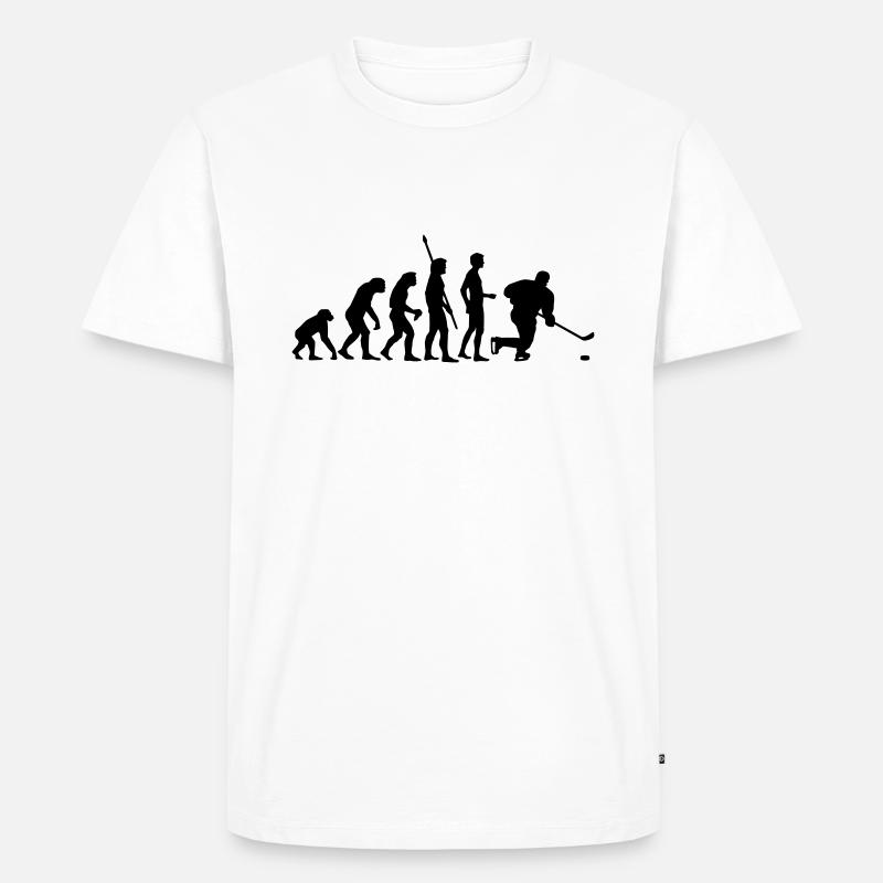 evolution_eishockey_b - Männer Premium Bio T-Shirt - Weiß