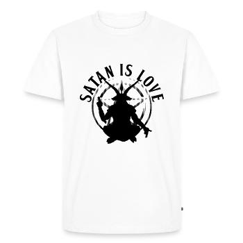 Satanisme - T-shirt Premium bio Homme - blanc - Devant - Nico (187cm)