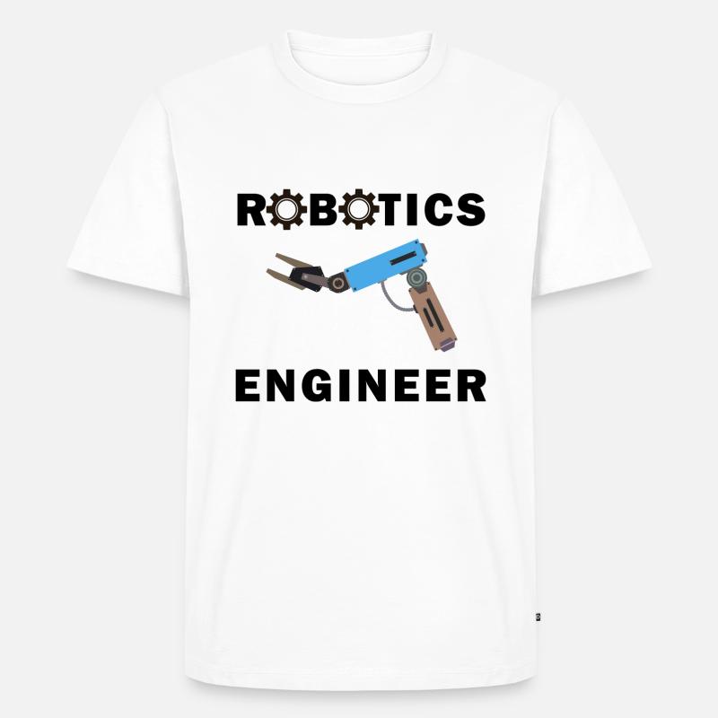 Robotik Ironic Quote Electronic Engineering - Männer Premium Bio T-Shirt - Weiß