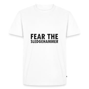 Démolition et rénovation de maisons - T-shirt Premium bio Homme - blanc - Devant - Nico (187cm)