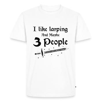 Citation de jeu de rôle pour Larper et Larp - T-shirt Premium bio Homme - blanc - Devant - Nico (187cm)
