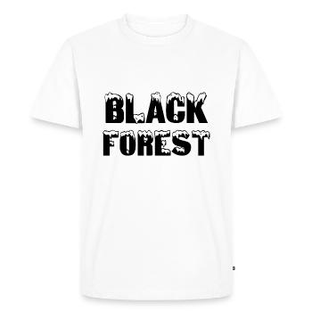 | de la Forêt-Noire Montagnes | Randonnée | Vacances - T-shirt Premium bio Homme - blanc - Devant - Nico (187cm)