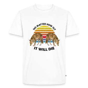 Conception de coyote pour les réacteurs de coyote - T-shirt Premium bio Homme - blanc - Devant - Nico (187cm)