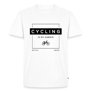 Le vélo comme environnement cardiovasculaire - T-shirt Premium bio Homme - blanc - Devant - Nico (187cm)