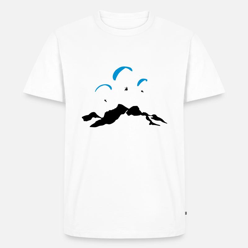 Gleitschirm Eiskogel Tennengebirge - Männer Premium Bio T-Shirt - Weiß