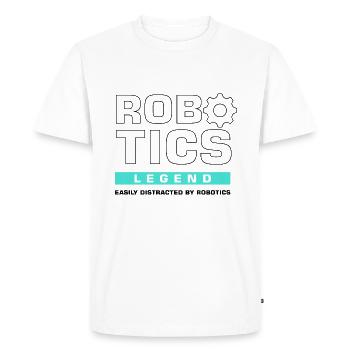 Robotics Legend Engineering Robot Engineer - Men's Premium Organic T-Shirt - white - Front - Nico (187cm)