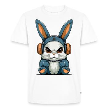 Grump le lapin grognon - T-shirt Premium bio Homme - blanc - Devant - Nico (187cm)