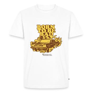 Né pour être mauvais - T-shirt Premium bio Homme - blanc - Devant - Nico (187cm)
