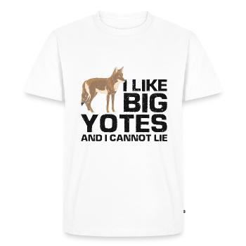 Conception de coyote pour les réacteurs de coyote - T-shirt Premium bio Homme - blanc - Devant - Nico (187cm)