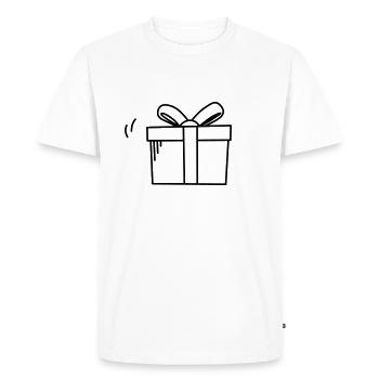 Boîte-cadeau Illustration surprise - T-shirt Premium bio Homme - blanc - Devant - Nico (187cm)