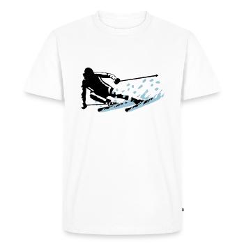 Ski, ski - T-shirt Premium bio Homme - blanc - Devant - Nico (187cm)