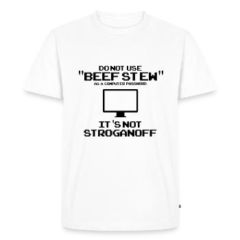 Cyber Security Design for IT Security and Hackers - Men's Premium Organic T-Shirt - white - Front - Nico (187cm)
