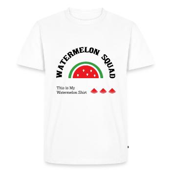 Melon d'eau Fruits tropicaux d'été - T-shirt Premium bio Homme - blanc - Devant - Nico (187cm)