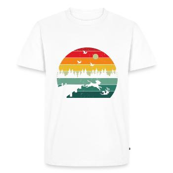 Dock Diving Design for Dog Jumping and Dock Dog - Men's Premium Organic T-Shirt - white - Front - Nico (187cm)