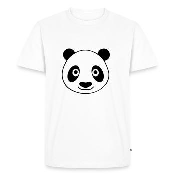 Chubby Panda - T-shirt Premium bio Homme - blanc - Devant - Nico (187cm)