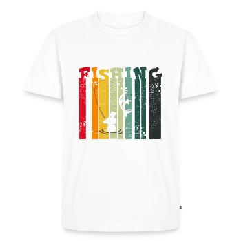 Fishing Colorful Colorful - Men's Premium Organic T-Shirt - white - Front - Nico (187cm)