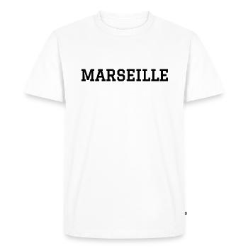 Marseille - T-shirt Premium bio Homme - blanc - Devant - Nico (187cm)