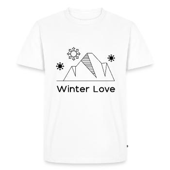 Amoureux de l'hiver, agréables journées d'hiver, - T-shirt Premium bio Homme - blanc - Devant - Nico (187cm)
