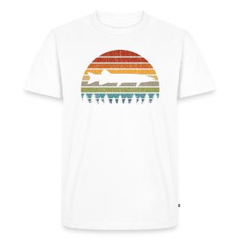Drôle de brochet pêche poisson d’eau douce cadeau - T-shirt Premium bio Homme - blanc - Devant - Nico (187cm)