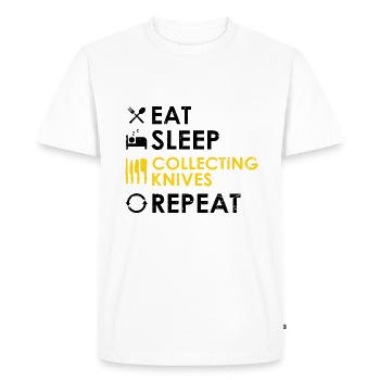 Knife Maker Knife Collector Design Knife Fan - Men's Premium Organic T-Shirt - white - Front - Nico (187cm)