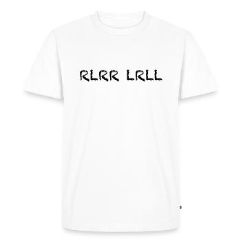 Drummer play drums RLRR LRLL - Men's Premium Organic T-Shirt - white - Front - Nico (187cm)