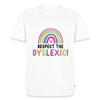 Dyslexia Intervention for Dyslexia Therapy - Men's Premium Organic T-Shirt - white - Front - Nico (187cm)