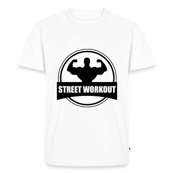 STREET WORKOUT - T-shirt Premium bio Homme - blanc - Devant - Nico (187cm)