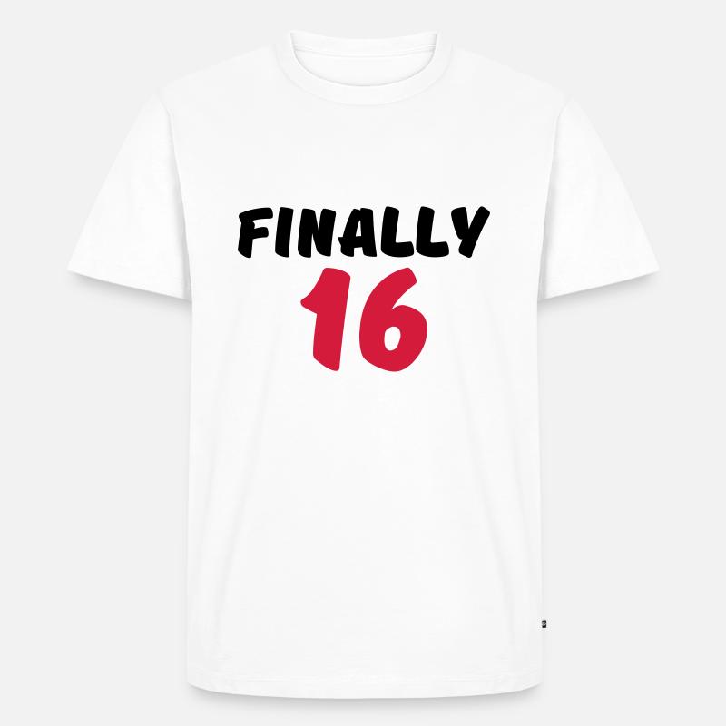 Finally 16 - T-shirt Premium bio Homme - blanc