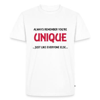 Always remember you're unique - T-shirt Premium bio Homme - blanc - Devant - Nico (187cm)