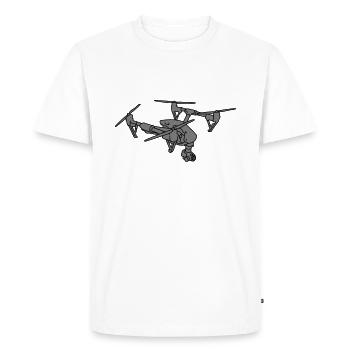 Drone (UAS) 2 - Men's Premium Organic T-Shirt - white - Front - Nico (187cm)