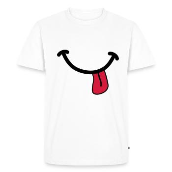 SMILEY - T-shirt Premium bio Homme - blanc - Devant - Nico (187cm)